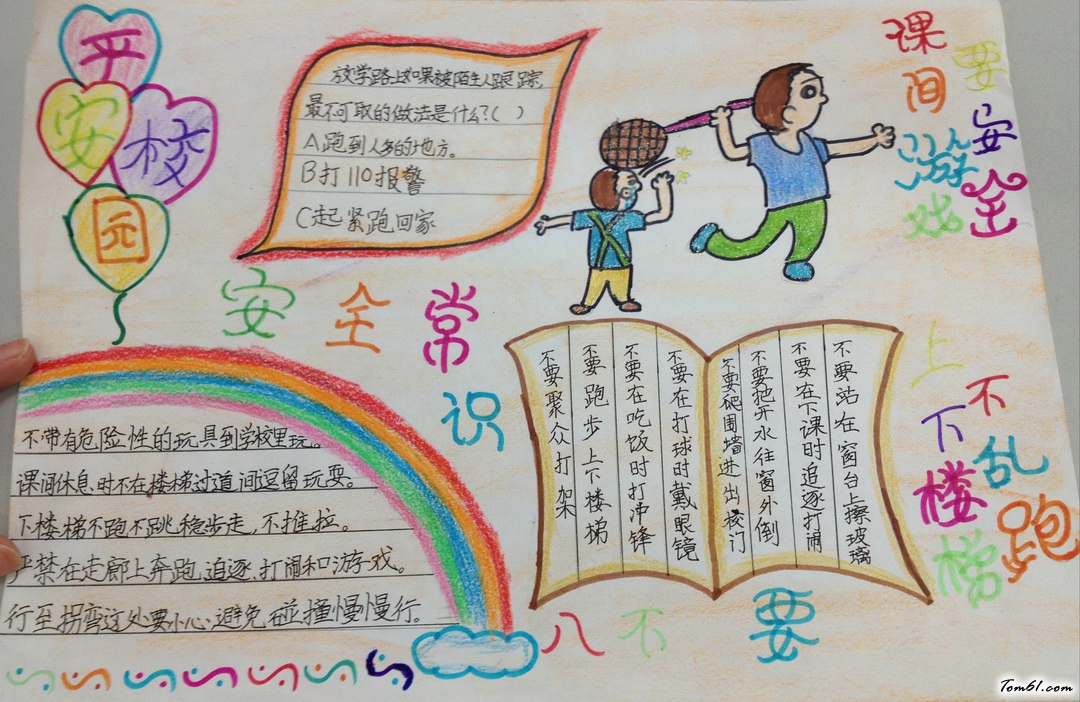 小学生安全手抄报版面设计图3图片1