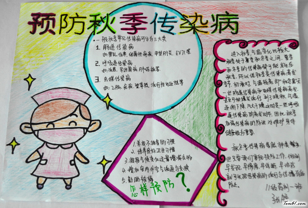 预防秋季传染病手抄报版面设计图8图片1