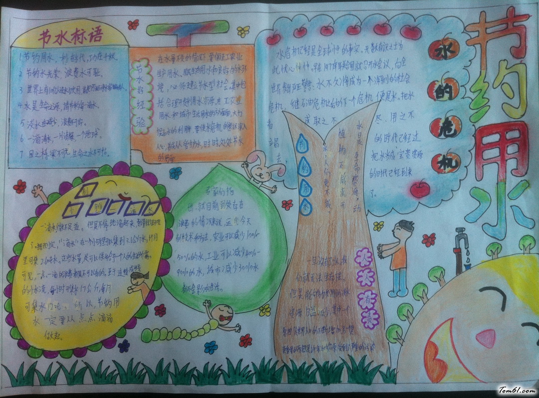 节约用水手抄报版面设计图3图片1