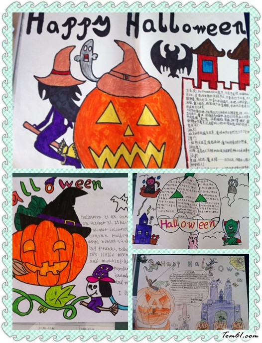 Happy Halloween英语手抄报版面设计图图片1