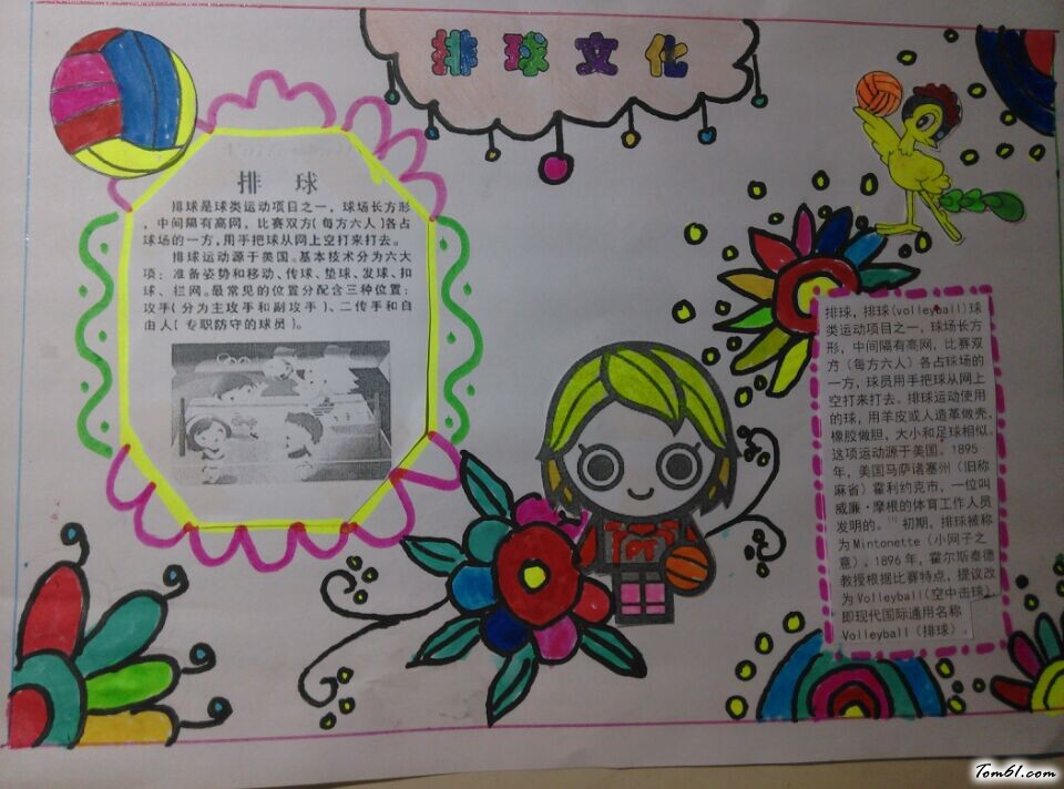 排球文化手抄报版面设计图2图片1