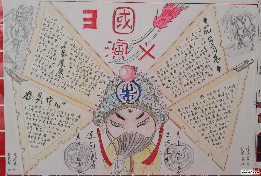 高中三国演义手抄报版面设计图图片1 高中三国演义手抄报版面设计图图片1