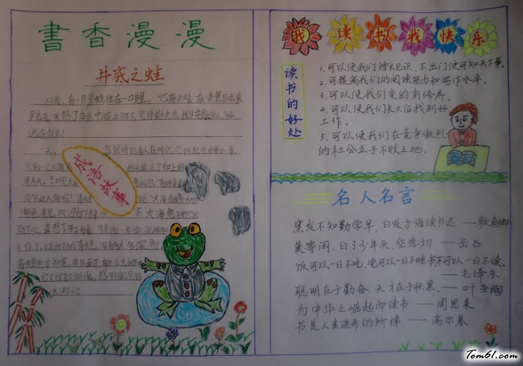 书香漫漫手抄报版面设计图2图片1