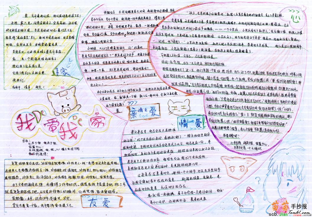 我爱我家手抄报版面设计图2图片1