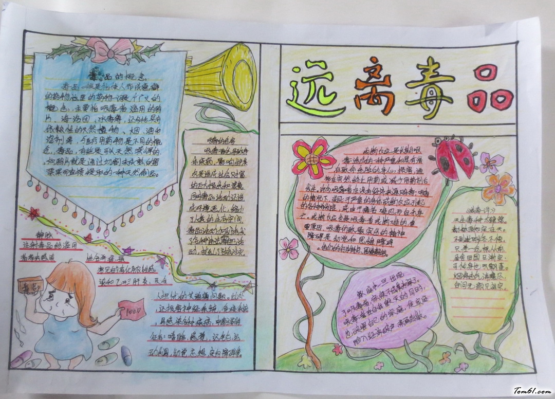 小学生远离毒品手抄报版面设计图图片1 小学生远离毒品手抄报版面设计图图片1