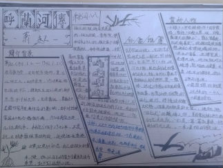 呼兰河传手抄报版面设计图