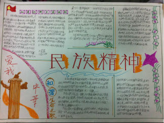 民族精神手抄报版面设计图