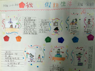我的假期生活手抄报版面设计图2