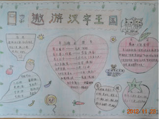 遨游汉字王国手抄报版面设计图