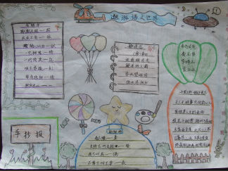 遨游语文世界手抄报版面设计图