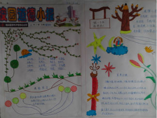 校园道德手抄报版面设计图2