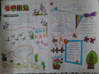 六年级书香飘逸手抄报版面设计图6