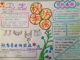 秋季防病手抄报版面设计图