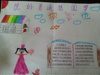 说好普通话圆梦你我他手抄报版面设计图2