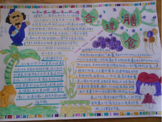 五年级合理膳食手抄报版面设计图