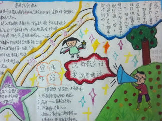 推广普通话手抄报版面设计图5