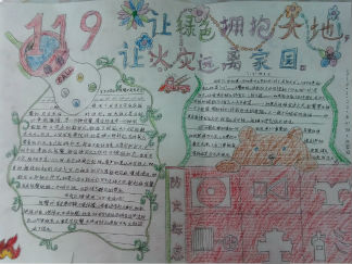 消防安全119手抄报版面设计图2