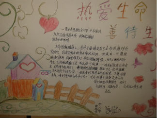 热爱生命善待生命手抄报版面设计图