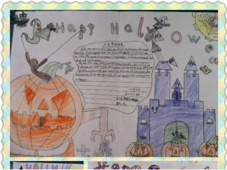 Happy Halloween英语手抄报版面设计图3