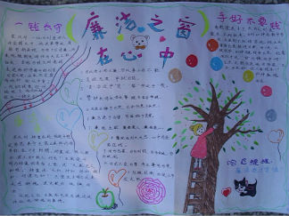 廉洁之窗在心中手抄报版面设计图