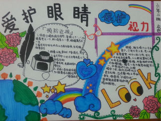 爱护眼睛手抄报版面设计图