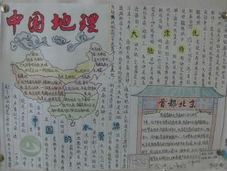 中国地理手抄报版面设计图