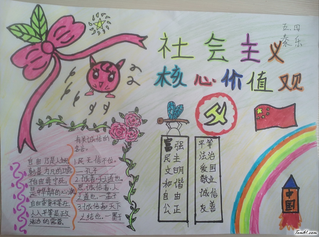 社会主义核心价值观手抄报版设计图图片1