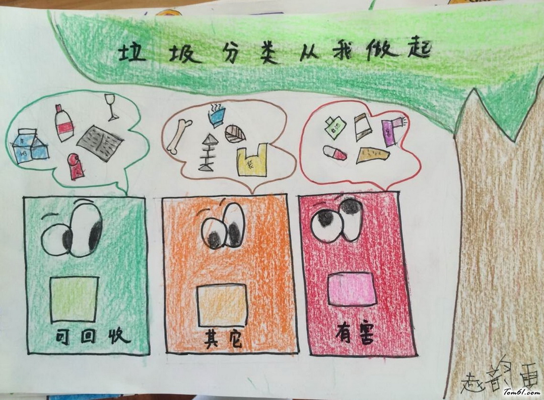 垃圾分类从我做起手抄报版面设计图3