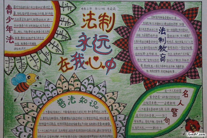 法制永远在我心中手抄报版面设计图图片1