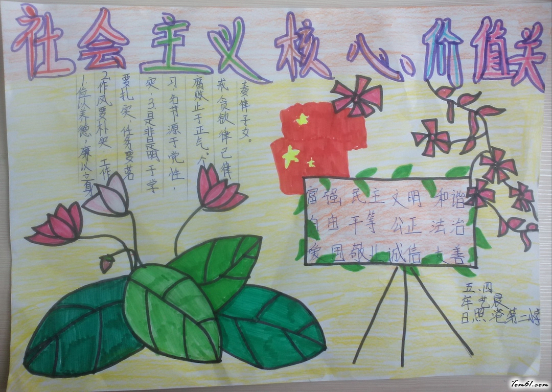 社会主义核心价值观手抄报版面设计图5图片1