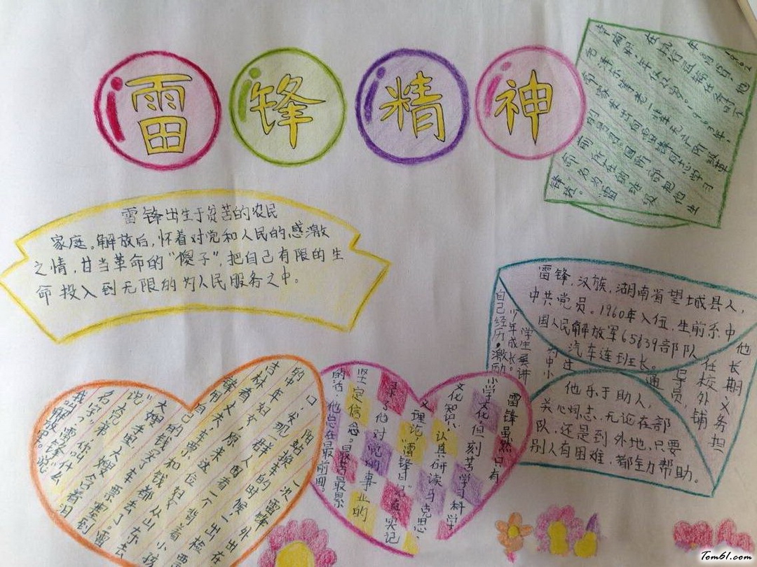 小学四年级雷锋精神手抄报版面设计图图片1
