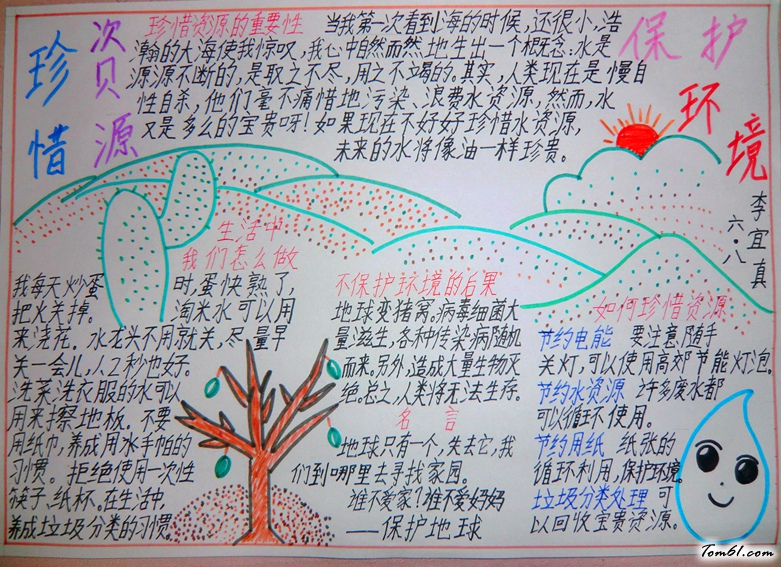 保护环境手抄报版面设计图9图片1