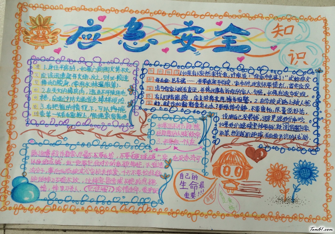 应急安全知识手抄报版面设计图图片1