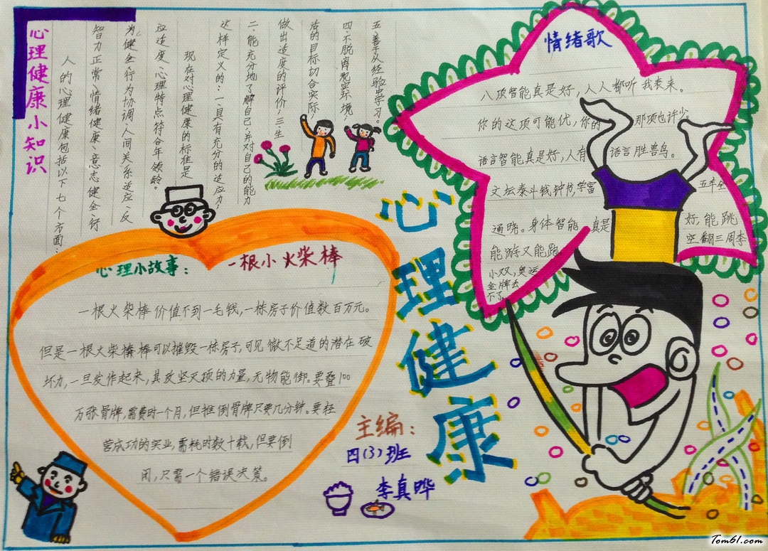 心理健康手抄报版面设计图2图片1
