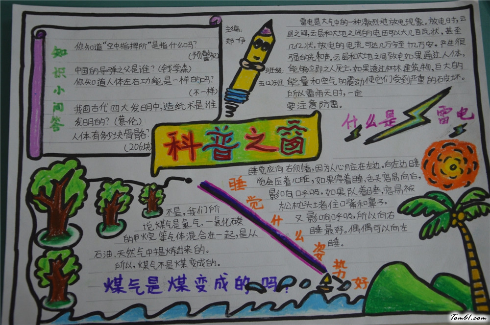 科普之窗手抄报版面设计图图片1