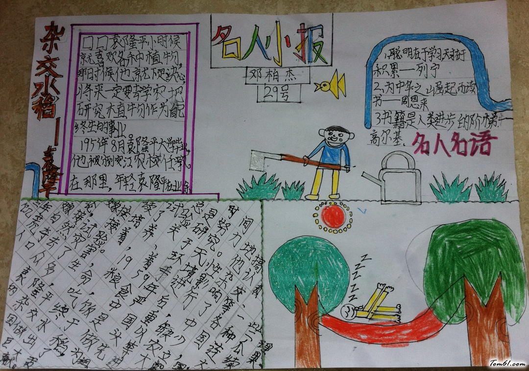 名人手抄报版面设计图8图片1