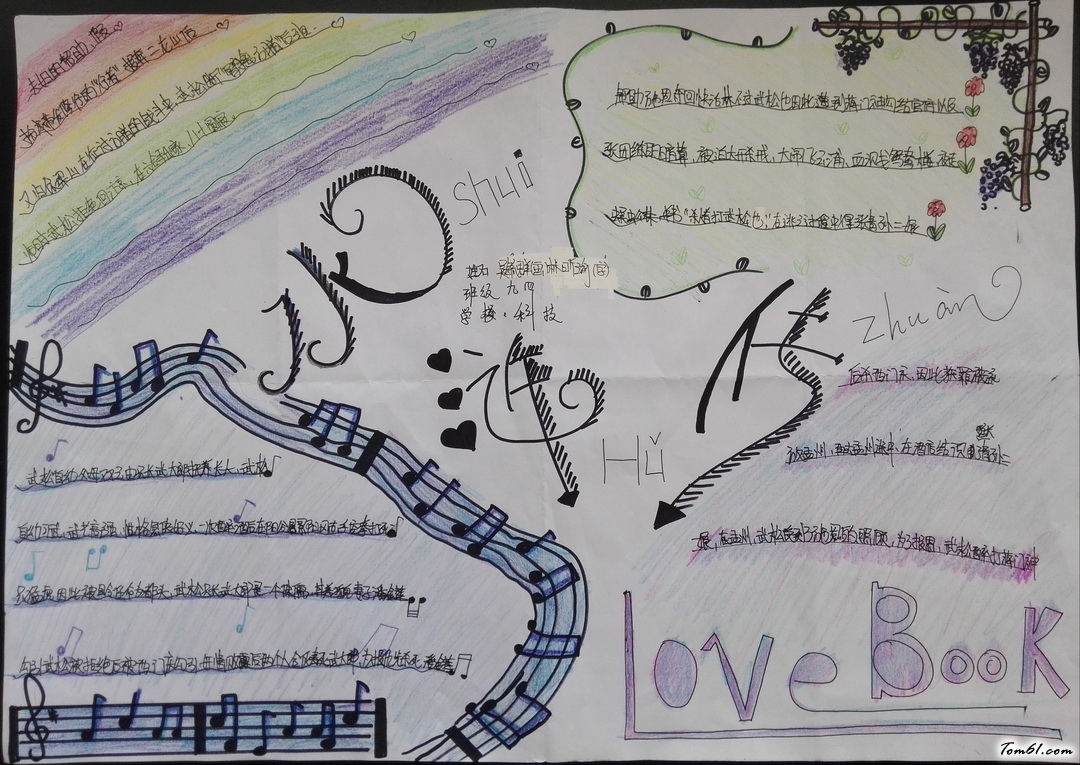 初三水浒传手抄报版面设计图2图片1