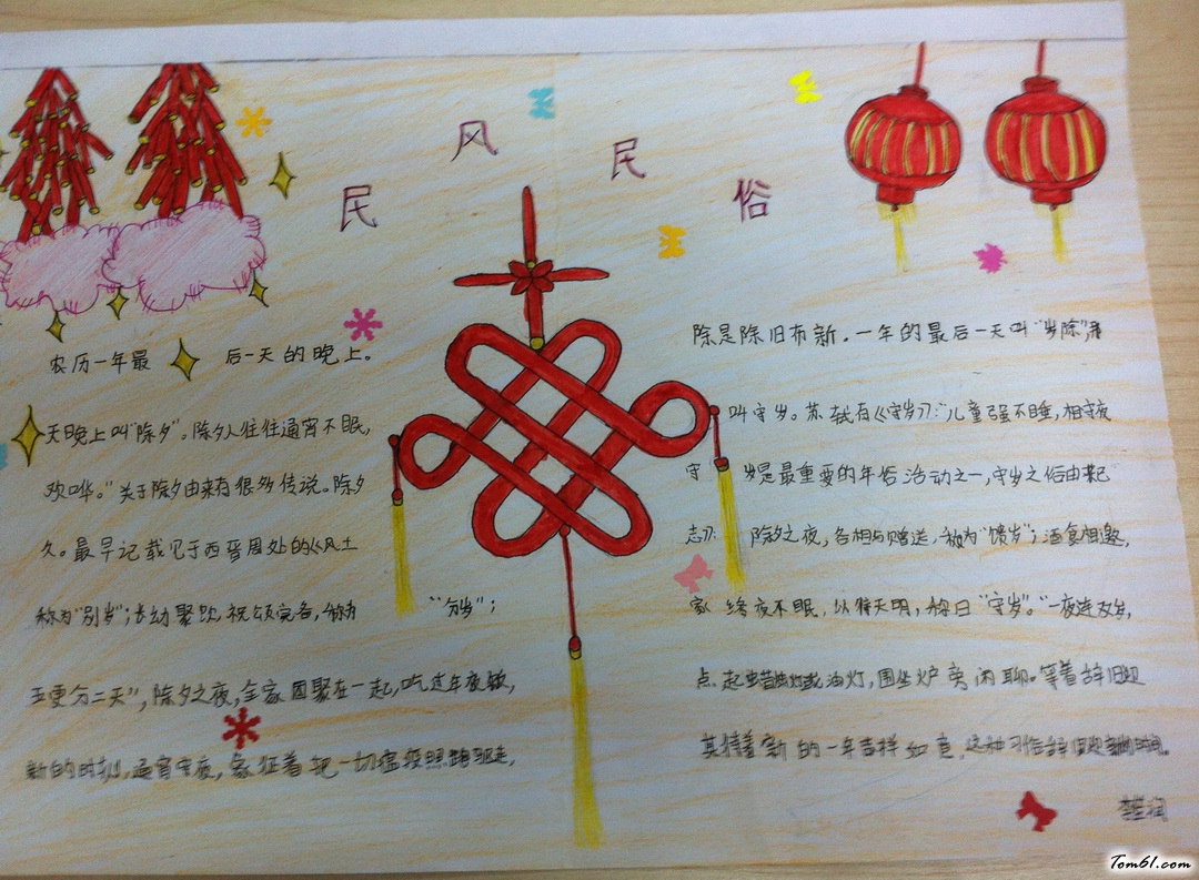 民风民俗手抄报版面设计图图片1