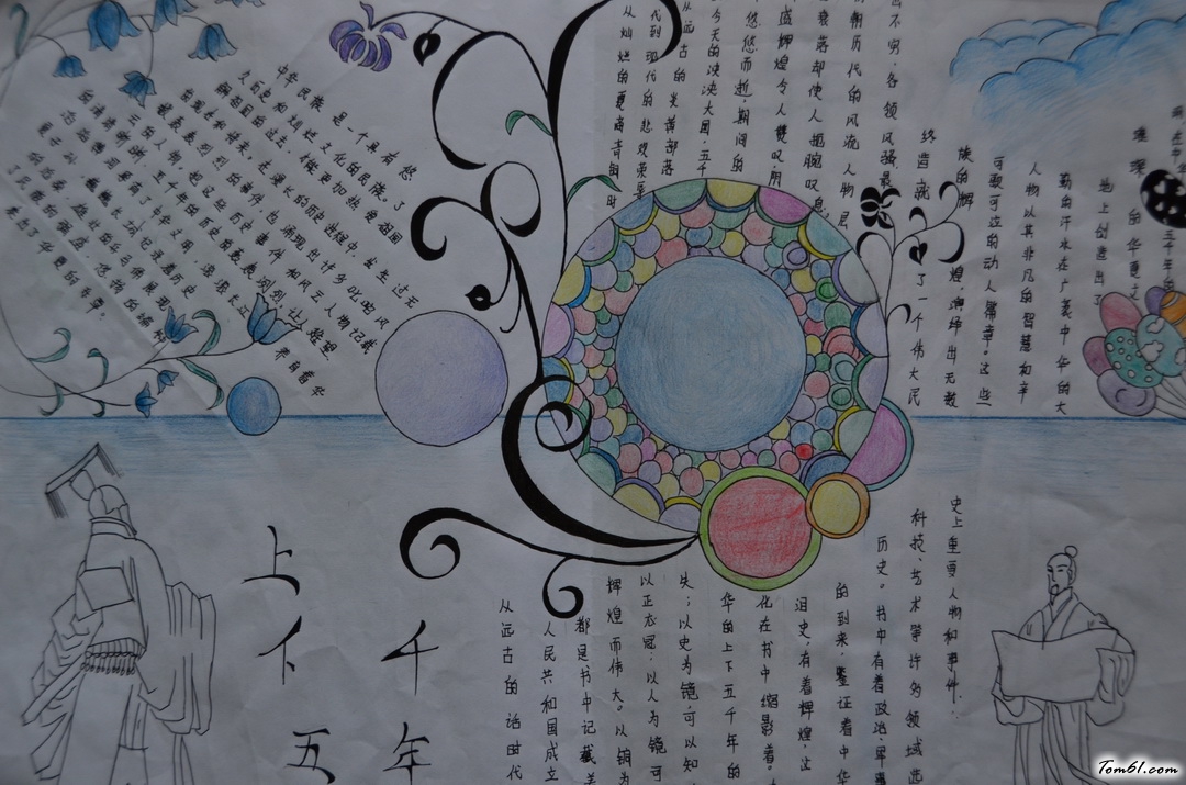 上下五千年手抄报版面设计图2图片1