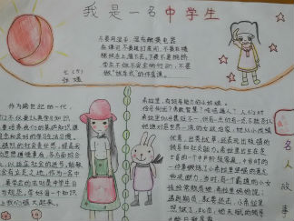 我是一名中学生手抄报版面设计图2