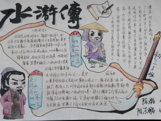 初三水浒传手抄报版面设计图