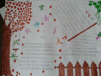 小学生安全伴我成长手抄报版面设计图