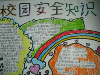 校园安全知识手抄报版面设计图