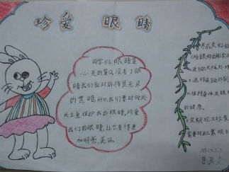 珍爱眼睛手抄报版面设计图