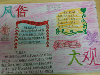 风俗大观手抄报版面设计图