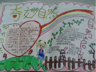 小学生奇妙自然手抄报版面设计图