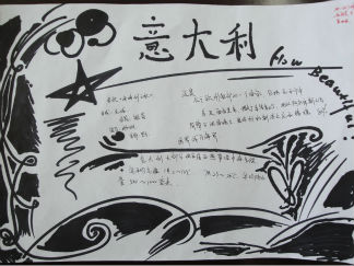 初中意大利手抄报版面设计图2