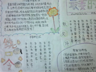 最美的语言手抄报版面设计图