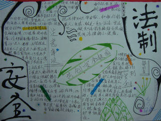 小学五年级法制安全手抄报版面设计图