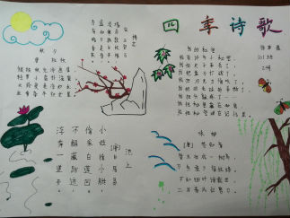 初中古诗手抄报版面设计图